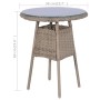 Garden table and chairs 3 pieces and brown synthetic rattan cushions by vidaXL, Garden sets - Ref: Foro24-44150, Price: 360,8...