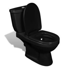 Inodoro WC con cisterna negro de , Baños - Ref: Foro24-240550, Precio: 239,99 €, Descuento: %