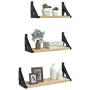 Wall shelves 3 pcs engineered wood Sonoma oak by , Shelves and shelves - Ref: Foro24-836319, Price: 22,72 €, Discount: %