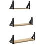 Wall shelves 3 pcs engineered wood Sonoma oak by , Shelves and shelves - Ref: Foro24-836319, Price: 22,72 €, Discount: %