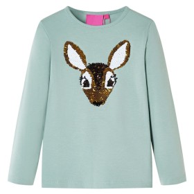 Camiseta infantil de manga larga menta medio 140 de , Camisetas para niños - Ref: Foro24-14188, Precio: 8,74 €, Descuento: %