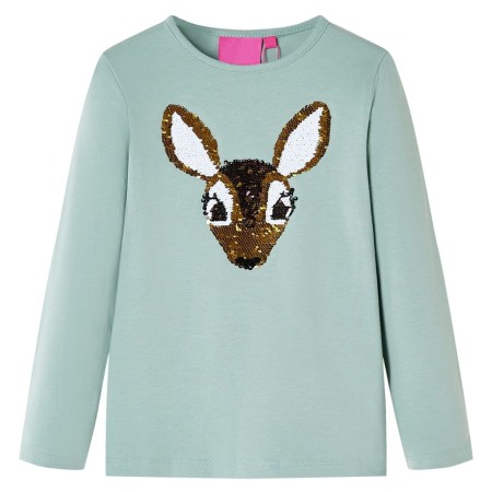 Children's long-sleeved t-shirt mint medium 140 by , Kids T-shirts - Ref: Foro24-14188, Price: 8,74 €, Discount: %