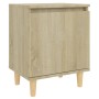 2 pcs bedside tables with Sonoma oak wood legs 40x30x50cm by vidaXL, Nightstands - Ref: Foro24-805822, Price: 52,99 €, Discou...