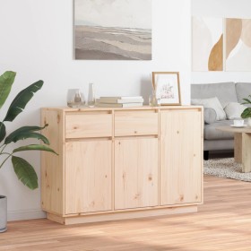 Solid pine wood sideboard 110x34x75 cm by , Sideboards - Ref: Foro24-840409, Price: 139,45 €, Discount: %