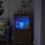 Sideboard mit LED-Leuchten aus braunem Eichenholzwerkstoff von , Schließfächer und Lagerschränke - Ref: Foro24-836629, Preis:...