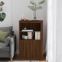 Sideboard with LED lights brown oak engineered wood by , Lockers and storage cabinets - Ref: Foro24-836629, Price: 98,68 €, D...