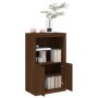 Sideboard with LED lights brown oak engineered wood by , Lockers and storage cabinets - Ref: Foro24-836629, Price: 98,68 €, D...