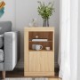 Sideboard with LED lights Sonoma oak engineered wood by , Lockers and storage cabinets - Ref: Foro24-836634, Price: 58,90 €, ...