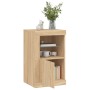 Sideboard with LED lights Sonoma oak engineered wood by , Lockers and storage cabinets - Ref: Foro24-836634, Price: 58,90 €, ...