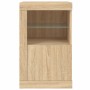 Sideboard with LED lights Sonoma oak engineered wood by , Lockers and storage cabinets - Ref: Foro24-836634, Price: 58,90 €, ...