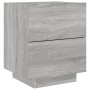 Bedside tables LED lights 2 pcs Sonoma gray engineered wood by , Nightstands - Ref: Foro24-836746, Price: 118,68 €, Discount: %