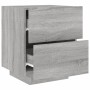 Bedside tables LED lights 2 pcs Sonoma gray engineered wood by , Nightstands - Ref: Foro24-836746, Price: 118,68 €, Discount: %