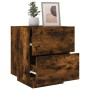 Bedside table LED lights 2 pcs engineered wood smoked oak by , Nightstands - Ref: Foro24-836744, Price: 106,84 €, Discount: %