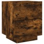 Bedside table LED lights 2 pcs engineered wood smoked oak by , Nightstands - Ref: Foro24-836744, Price: 106,84 €, Discount: %