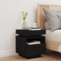 Black nightstand with LED lights 40x39x48.5 cm by , Nightstands - Ref: Foro24-836786, Price: 72,43 €, Discount: %