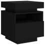 Black nightstand with LED lights 40x39x48.5 cm by , Nightstands - Ref: Foro24-836786, Price: 72,43 €, Discount: %