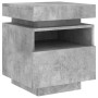 Concrete gray bedside table with LED lights 40x39x48.5 cm by , Nightstands - Ref: Foro24-836790, Price: 80,76 €, Discount: %