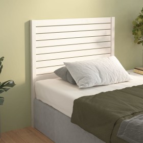 Solid white pine wood bed headboard 106x4x100 cm by , Headboards and footboards - Ref: Foro24-819006, Price: 75,99 €, Discoun...