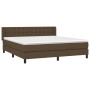 Cama box spring con colchón tela marrón oscuro 180x200 cm de , Camas y somieres - Ref: Foro24-3130052, Precio: 544,99 €, Desc...