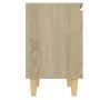 Mesitas de noche 2 uds con patas madera roble Sonoma 40x30x50cm de vidaXL, Mesitas de noche - Ref: Foro24-805822, Precio: 52,...