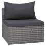 Set de muebles de jardín y cojines 6 pzas ratán sintético gris de vidaXL, Conjuntos de jardín - Ref: Foro24-44159, Precio: 78...