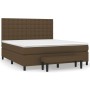 Cama box spring con colchón tela marrón oscuro 180x200 cm de , Camas y somieres - Ref: Foro24-3136936, Precio: 648,71 €, Desc...