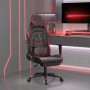 Silla gaming masaje reposapiés cuero sintético negro rojo tinto de , Sillones para videojuegos - Ref: Foro24-345441, Precio: ...