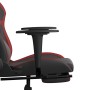 Gaming-Stuhl, Massagefußstütze, Kunstleder, Schwarz, Rot, Rot von , Gaming-Stühle - Ref: Foro24-345441, Preis: 119,99 €, Raba...