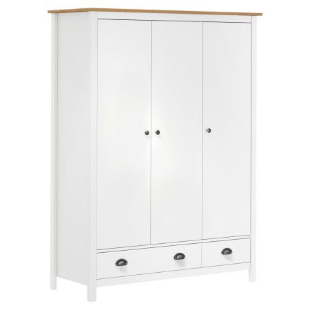 Hill Range 3-door wardrobe white pine wood 127x50x170cm by , Wardrobes - Ref: Foro24-288954, Price: 451,54 €, Discount: %