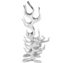 Silver aluminum flame-shaped wine rack for 9 bottles by , Wine racks - Ref: Foro24-243502, Price: 137,76 €, Discount: %