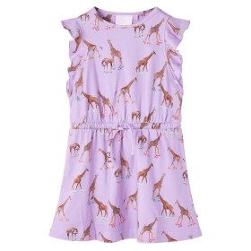 Vestido infantil mangas con volantes cordón lila 92 de , Vestidos de niños - Ref: Foro24-14600, Precio: 17,99 €, Descuento: %