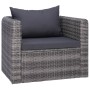 Garden chair with gray synthetic rattan cushions by vidaXL, Garden chairs - Ref: Foro24-44161, Price: 192,60 €, Discount: %