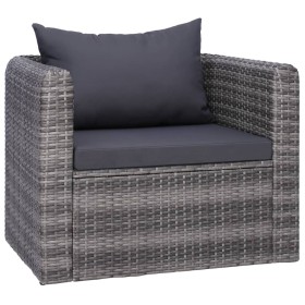 Garden chair with gray synthetic rattan cushions by vidaXL, Garden chairs - Ref: Foro24-44161, Price: 193,99 €, Discount: %