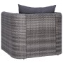 Silla de jardín con cojines ratán sintético gris de vidaXL, Sillas de jardín - Ref: Foro24-44161, Precio: 192,60 €, Descuento: %