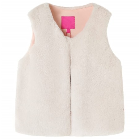 Chaleco infantil pelo sintético beige 128 de , Ropa de abrigo para niños - Ref: Foro24-14277, Precio: 15,48 €, Descuento: %