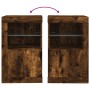 Sideboard with LED lights smoked oak engineered wood by , Lockers and storage cabinets - Ref: Foro24-836638, Price: 56,99 €, ...