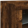 Sideboard with LED lights smoked oak engineered wood by , Lockers and storage cabinets - Ref: Foro24-836638, Price: 56,99 €, ...