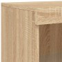 Sideboard with LED lights Sonoma oak engineered wood by , Lockers and storage cabinets - Ref: Foro24-836625, Price: 90,76 €, ...