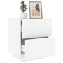 Bedside tables with LED lights 2 pcs white engineered wood by , Nightstands - Ref: Foro24-836736, Price: 110,21 €, Discount: %