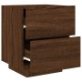 Bedside tables LED lights 2 pcs engineered wood brown oak by , Nightstands - Ref: Foro24-836748, Price: 118,11 €, Discount: %