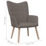 Sillón de relax de tela gris taupe de , Sillones - Ref: Foro24-327928, Precio: 107,50 €, Descuento: %