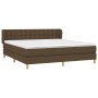 Cama box spring con colchón tela marrón oscuro 180x200 cm de , Camas y somieres - Ref: Foro24-3127144, Precio: 550,48 €, Desc...