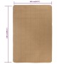 Alfombra de yute con reverso de latex color natural 160x230 cm de vidaXL, Alfombras - Ref: Foro24-245287, Precio: 74,37 €, De...