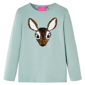 Camiseta infantil de manga larga menta medio 104 de , Camisetas para niños - Ref: Foro24-14185, Precio: 8,74 €, Descuento: %