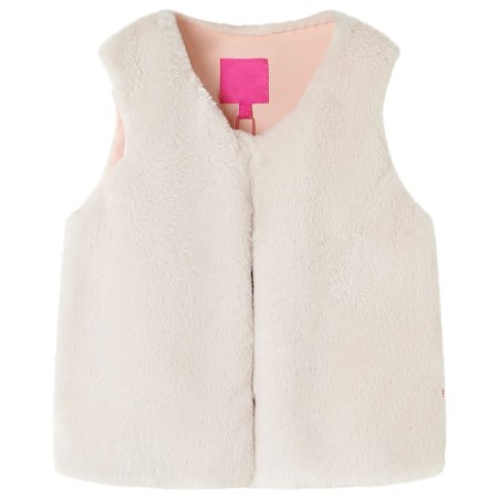 Children's beige synthetic fur vest 116 by , Children's outerwear - Ref: Foro24-14276, Price: 12,74 €, Discount: %