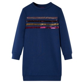 Navy blue children's sweatshirt dress 128 by , Children's dresses - Ref: Foro24-14312, Price: 12,03 €, Discount: %