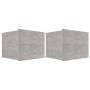 Nachttische 2 Einheiten betongraues Sperrholz 40x30x30cm von vidaXL, Nachttische - Ref: Foro24-801062, Preis: 79,65 €, Rabatt: %