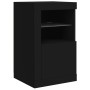 Black engineered wood sideboard with LED lights by , Lockers and storage cabinets - Ref: Foro24-836632, Price: 65,28 €, Disco...