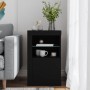 Black engineered wood sideboard with LED lights by , Lockers and storage cabinets - Ref: Foro24-836632, Price: 65,28 €, Disco...