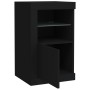 Black engineered wood sideboard with LED lights by , Lockers and storage cabinets - Ref: Foro24-836632, Price: 65,28 €, Disco...